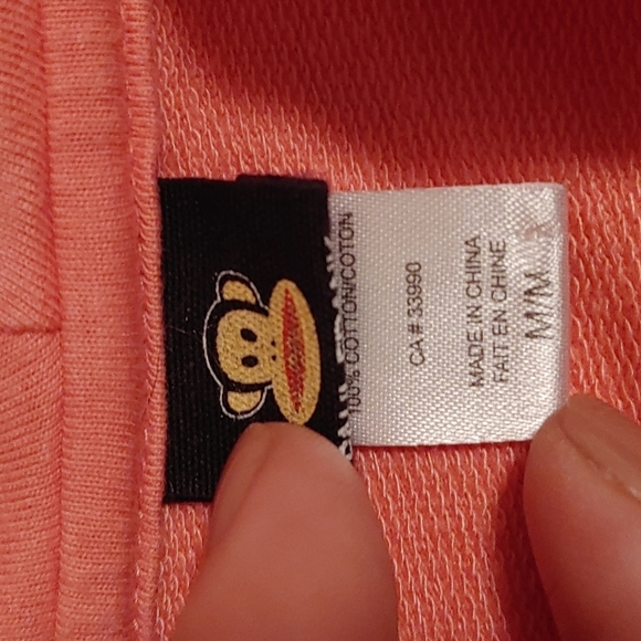 PAUL Frank original pink hoodie monkey zipper sweater Medium girl kids - Picture 6 of 9